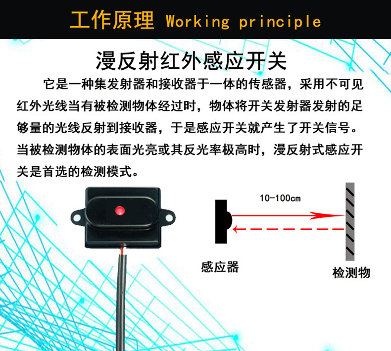 終端機魔鏡燈箱智能家居人體主動式紅外感應(yīng)開關(guān)5V-12V-24V感應(yīng)器